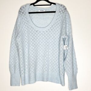 NEW Old Navy Pointelle Knit Wool Blend Sweater Women's Size XL